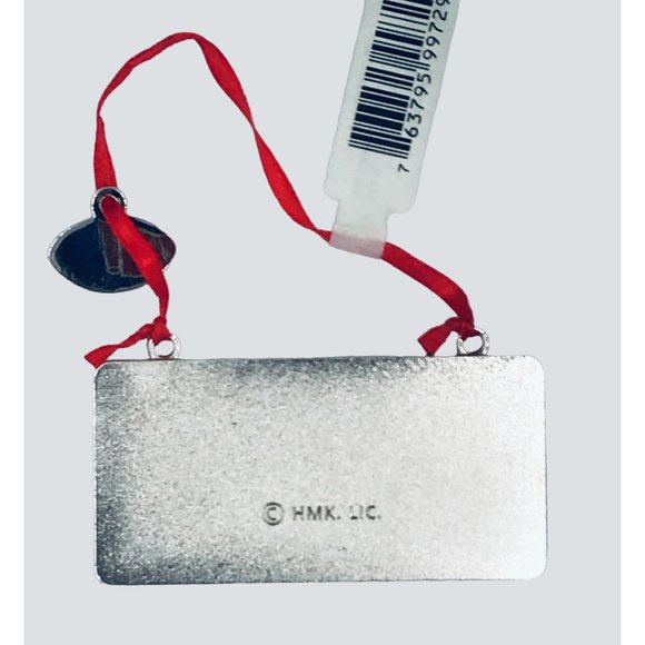 Hallmark Christmas Tree Ornament Tailgater License Plate Land of Football - Picture 2 of 2